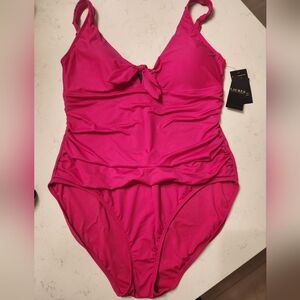 Lauren by Ralph Lauren swimming suit, fuchsia color, size 16, new